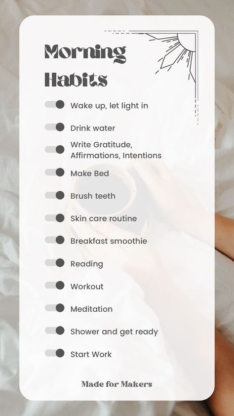 self care ideas The Perfect Morning Routine, Easy Morning Routine, Perfect Morning Routine, Morning Routine Ideas, Habits To Start, Note Taking Tips, Morning Routine Checklist, Skincare Habits, Routine Ideas