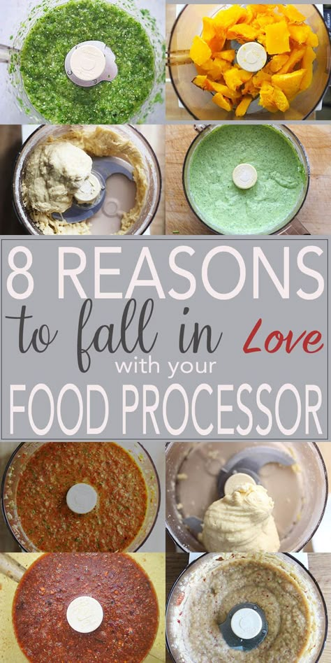 Fall in love with your food processor again! Make salsas, marinades, sauces, pestos, hummus, bread dough, pastry dough, the sky is the limit! | FusionCraftiness.com Food Processor Recipes Healthy, Hummus Bread, Ninja Food Processor, Yogurt Making, Kitchenaid Food Processor, Food Processor Uses, Cuisinart Food Processor, Blender Recipes, Homemade Salsa