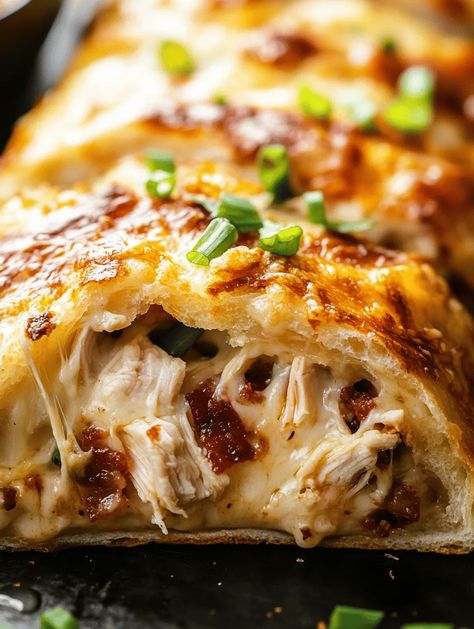 Chicken Bacon Ranch Stromboli – A Mouthwatering Delight Chicken Bacon Ranch Stromboli, Chicken Bacon Ranch Stromboli Recipe, Chicken Stromboli, Ranch Sandwich, Chicken Bacon Ranch Sandwich, Stromboli Recipe, Chicken Bacon Ranch, Bacon Ranch, Chicken Bacon