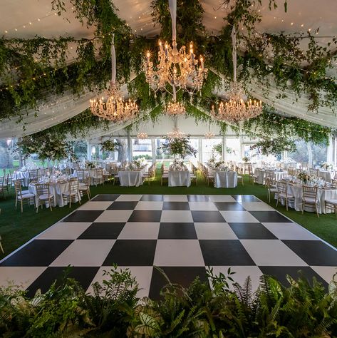 Black And White Dance Floor, Black And White Dance, White Dance Floor, Woodbine Mansion, Salas Lounge, Dance Floor Rental, White Dance, Mansion Wedding Venues, Dance Floor Wedding