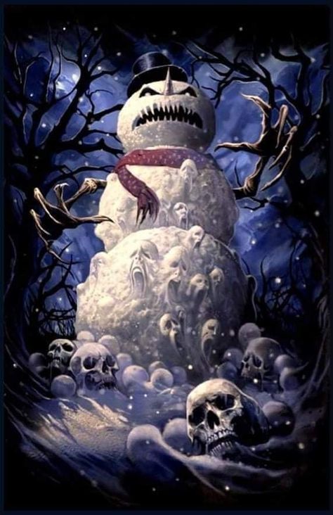 Snowman Race, Creepy Snowman, Scary Snowman, Winter Goth, Snowman Wallpaper, Fete Ideas, Scary Christmas, Christmas Horror, Creepy Christmas