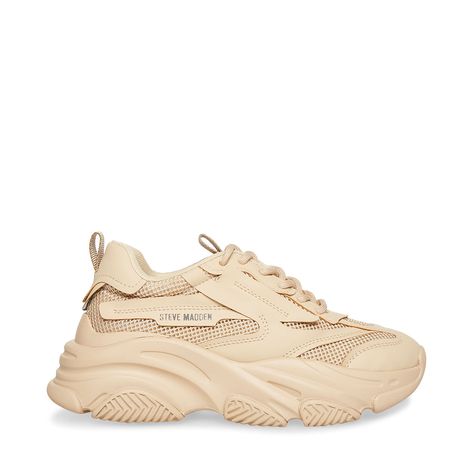 Chunky Platform Sneakers, Tan Sneakers, Dad Sneakers, Sneakers Mode, Loose Jeans, Hot Sneakers, Midi Skirts, Lacing Sneakers, Chunky Platform