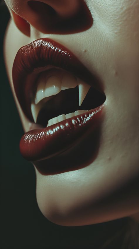 Vampire Wine Aesthetic, Vampire Lady Aesthetic, Vampire Portrait Photography, Vampire Female Aesthetic, Vampire Mouth Reference, Sinful Aesthetic, Fem Fetal Aesthetic, Dark Portrait Men, Spider Crawling Out Of Mouth