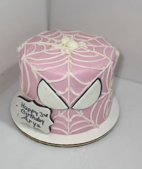 Pink Spider Man Cake, Spider Man Sweet 16, Pink Spiderman Cake, Birthday Cakes For 14th Birthday, Mini Cake Spiderman, Spiderman Pasta, February Birthday Party Ideas, Spiderman Cake Ideas, Spiderman Torte