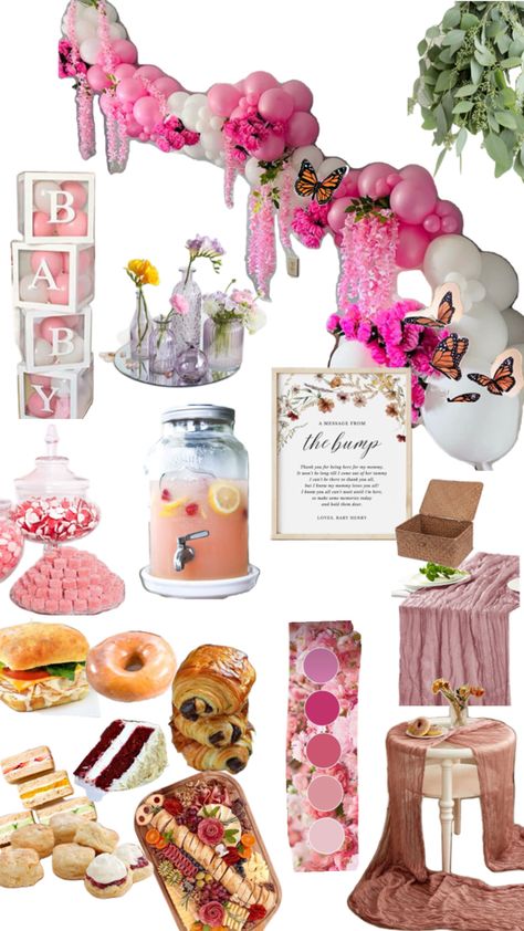 White • Pinks • Flowers & greenery • Activities & afternoon tea. Afternoon Tea, Pink Flowers, Baby Shower, Shower, Tea, Flowers, Pink, White