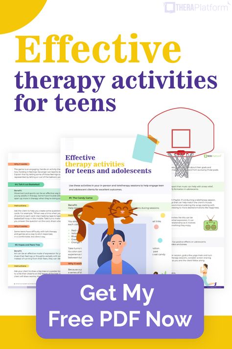 Effective therapy activities for teens download 📋 Playing games is an effective way to get teens and adolescents to open up and process their emotions in a safe environment. Download our list of the the best activities to use in your in-person and teletherapy sessions. #teletherapy #therapyresources #CounselingResources #TeletherapyMentalHealth #counselor Adlerian Therapy Activities, Teen Emotions Activities, Therapy Termination Activities For Teens, Self Love Activities For Teens, Teen Therapy Activities Mental Health, Therapy Games For Teens, Therapy Activity For Teens, Therapy Activities For Teens, Teen Therapy Activities