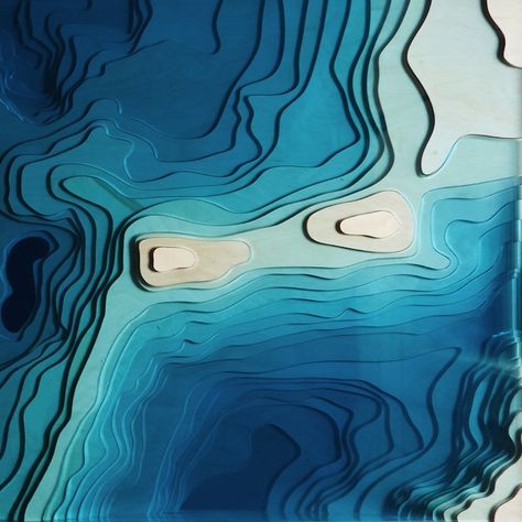 Duffy London's Mesmerizing Abyss Table Mirrors Ocean Depths - IGNANT Ocean Depth, Sea Design, Paper Cut Art, Coffee Table Design, Kraken, Conversation Piece, Resin Art, 3d Art, Paper Art