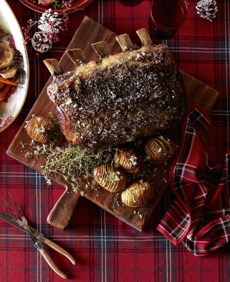 Prime Rib with Herbes de Provence Crust - Williams-Sonoma Taste Herb De Provence, Christmas Menus, Holiday Dinner Menu, Beef Rib Roast, French Heritage, Rib Roast Recipe, Holiday Roasts, Entertaining Dinner, Standing Rib Roast