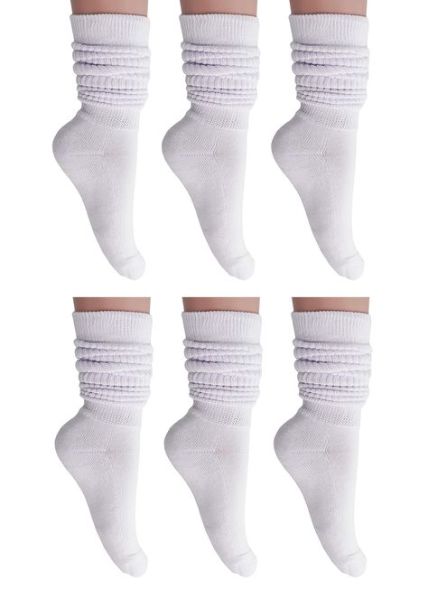 PRICES MAY VARY. 【STYLE】 These Classic Retro Socks Come in a Wide Range of Colors to Meet Your Fashion Needs. Women’s Trendy Socks Can Be Worn Pulled Up to Your Knees to Make Knee High Socks to Wear with Your Boots or Scrunched Down to Your Ankles for a Timeless Look in Your Sneakers. 【COMFORTABLE MATERIAL】 Women’s Slouch Socks are Made of 85% Cotton 13% Polyamid 2% Elasthane. With Moderate Thickness These Slouch Socks are Perfect for Wear During All Seasons as You Can Wear Them with Your Desire Socks With Sneakers, Scrunch Socks, Retro Socks, Amazon List, School Socks, Trendy Socks, Soft Socks, Sneakers Comfortable, Slouch Socks