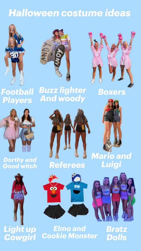 5th Grade Halloween Costumes, Halloween Costumes Middle School, 2 Ppl Halloween Costumes, Halloween Costumes School Appropriate, Cute Halloween Group Costumes, Two Person Halloween Costumes Bff, Friend Group Halloween Costumes, Costume Ideas For 2 Friends, High School Halloween Costumes