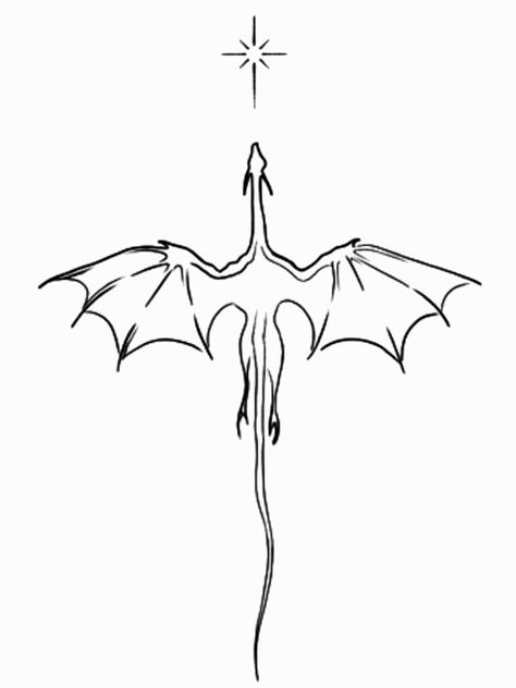 Dragon Lineart Tattoo, Mystical Creature Drawing, Cute Dragon Drawing Easy, Easy Dragon Drawings Simple, Altair Aesthetic, Dragon Outline Drawing, Dragon Drawing Simple, Dragon Sketch Easy, Dragon Lineart