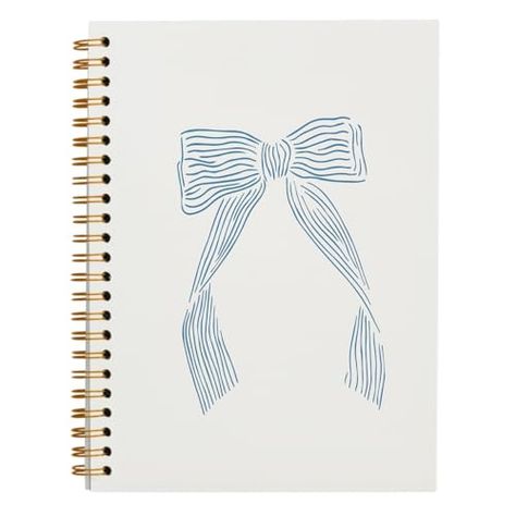 FLVGE Bow Notebook Journal, Retro Bowknot Bow Spiral Notebook, Coastal Granddaughter Aesthetic College Ruled Hardcover Spiral Notebook Journal for Work Notes Journaling 5.5x8.3 School Supplies Aesthetic Blue, Coastal Granddaughter School Supplies, Coastal School Supplies, Five Star Notebook Aesthetic, Cute School Notebooks, Blue Aesthetic Notes, Harper Preppy, Cute Notebooks Aesthetic, Preppy Stationary