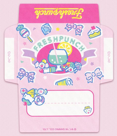 Sanrio Envelope Printable, Sanrio Envelope, Kawaii Envelopes, Flower Envelope, Kawaii Printables, Envelope Template Printable, Paper House Template, Envelope Pattern, Cute Envelopes