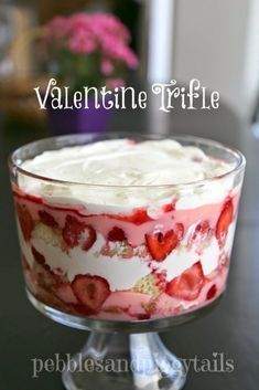 Easy Valentine Trifle Dessert | Making Life Blissful Valentine Trifle, Trifle Dessert Recipes, Trifle Recipes, Red Desserts, Trifle Desserts, Valentine Desserts, Valentine Dinner, Trifle Recipe, Valentines Day Desserts