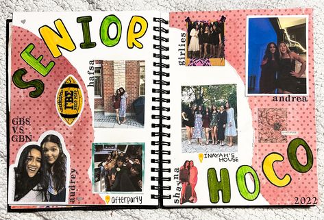 Work Scrapbook Ideas, Spirit Week Scrapbook Layout, Senior Year Memory Book Scrapbook Pages, High School Scrapbook Ideas Senior Year, Scrapbook For Highschool, Club Scrapbook Ideas, Scrapbook Portfolio Ideas, Hoco Scrapbook Layouts, Graduation Scrapbook Ideas Memory Books