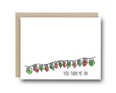 Diy Christmas Cards For Boyfriend, Dirty Christmas Cards, Romantic Christmas Cards, Funny Christmas Cards Diy, Christmas Love Quotes, Cards For Couples, Funny Christmas Puns, Boyfriend Christmas Card, Couple Christmas Card