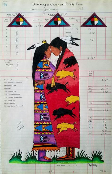 Native American Ledger Art Gordon Henry kK Native Drawings, American Quilts Patterns, Native American Drawing, Ledger Art, Native American Quilt, Navajo Art, Native Artwork, Native American Paintings, Native American Artwork