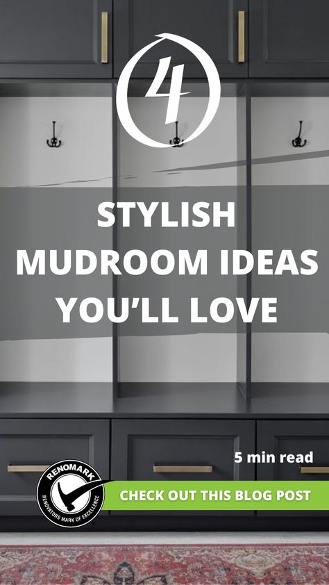 From industrial chic to modern farmhouse, your mudroom can be a refreshing complement to the overall design aesthetic of your home. Here are four mudroom design ideas from RenoMark members across Canada that we absolutely love Dark Mudroom Ideas, Porch Mudroom Ideas, Modern Mud Room Ideas, Mudroom Ideas Entryway Modern, Modern Mudroom Design, Modern Mudroom Ideas, Contemporary Mudroom, Mudroom Design Ideas, Modern Mudroom