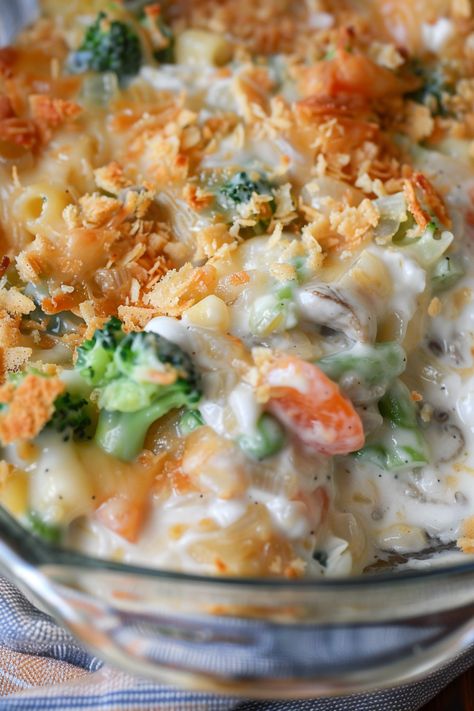 Swiss-Inspired Vegetable Casserole - An Organized Chaos Swiss Vegetable Casserole, Swiss Vegetable Medley, Roasted Shrimp Recipes, Italian Chicken Pasta, Au Gratin Potato Recipes, Chocolate Rice Krispie Treats, Slow Cooker Salisbury Steak, Au Gratin Recipes, Roasted Shrimp