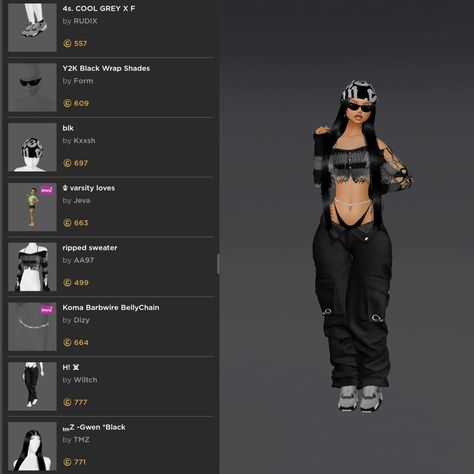 Imvu Outfits Under 4000 Credits, Imvu Outfits Ideas Baddie With Names, Imvu Outfits Ideas Baddie, Fit Imvu, Imvu Avatar Ideas, Imvu Fits, Imvu Outfits, Imvu Outfits Ideas Cute, Minecraft Room