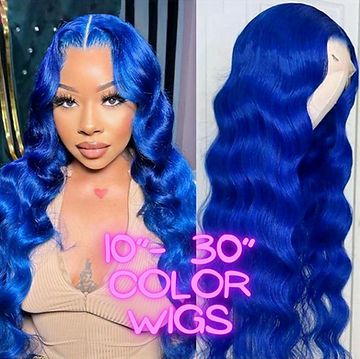 Hair Vendor | JoleiNY LUXURY Online Boutique Blue Wet And Wavy Wig, Ocean Blue Lace Front Wig, Royal Blue Hair Black Women, Royal Blue Lace Front Wig, Blue Body Wave Wig, Blue Wig Install, Blue Wigs For Black Women, Blue Human Hair Wigs, Royal Blue Wig