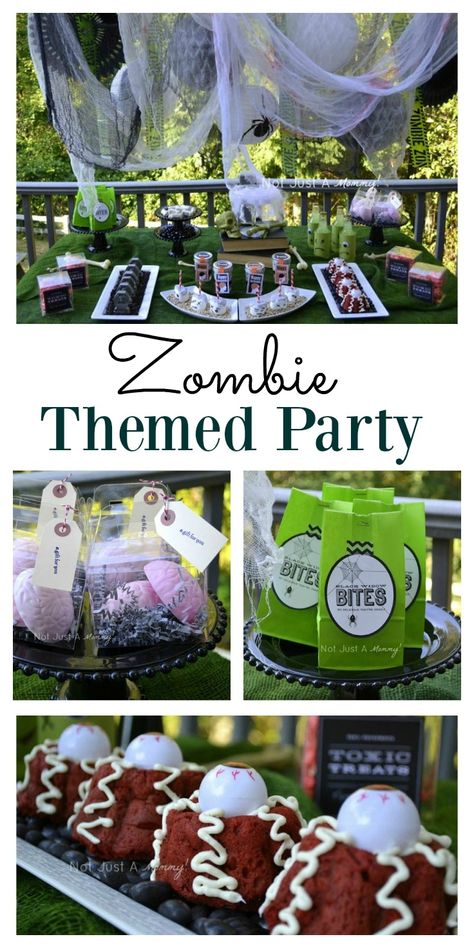 For fans of the Walking Dead. A zombie themed party could be ideal for you, especially for Halloween. With some ideas for food and decoration, the party organization could be easier than you think. #Zombie #Halloween #Themedparty #Ideas #Fun #WalkingDead Zombies Party Ideas, Apocalypse Wedding, Walking Dead Birthday Party, Zombie Party Decorations, Zombie Themed Party, Apocalypse Party, Zombie Apocalypse Party, Zombie Halloween Party, Walking Dead Party