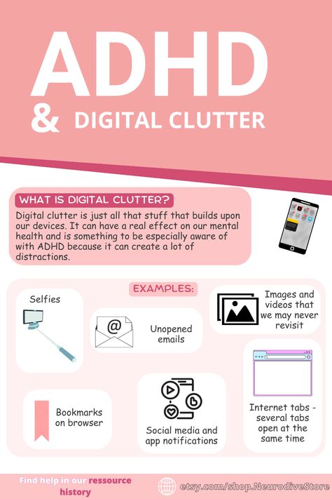 ADHD & Digital Clutter Digital Clutter, Healing Journaling, Life Binder, Digital Organization, Electronic Organization, Todo List, More Organized, Learning Disabilities, Brain Health