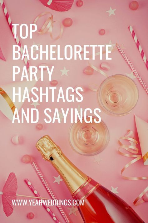 The bachelorette party is a sacred tradition devoted to boozing with your bridesmaids before the big day. Brides-to-be get to take a break from stressful wedding planning for a girls’ night out (or a weekend away for more ambitious bridal parties). Whatever your bachelorette party plans may be, you can prepare by picking out a fun hashtag for the celebration. Letter Board Bachelorette Party, Funny Bachelorette Sayings, Bachelorette Party Name Ideas, Bachelorette Signs Funny, Bachelorette Party Signs Funny, One S'more Celebration Bachelorette, Bachelorette Group Chat Names, Bachelorette Letter Board, Bachelorette Sayings Quotes