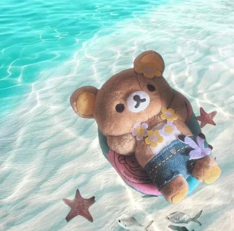 Rikkuma Pfp, Rilakkuma Headphones, Plushies Matching Pfp, Rilakkuma Pfp, Rilakkuma Plushie, Bear Icon, Aesthetic Items, 00s Nostalgia, Bear Cute