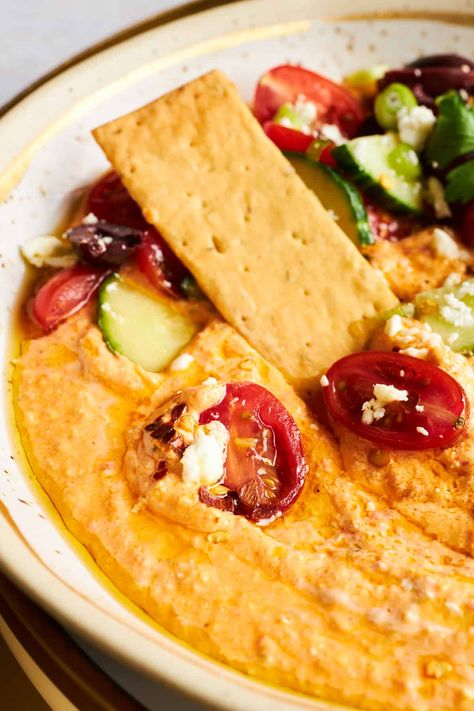 Spicy Dip Recipes, Spicy Feta Dip, Spicy Cheese Dip, Spicy Feta, Greek Dip, Food Dolls, Spicy Dip, Easter Recipe, Spicy Cheese