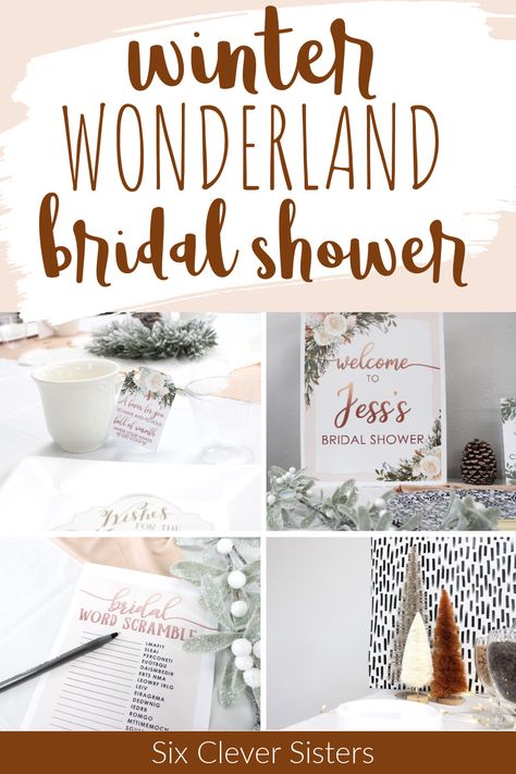 Bridal Shower Hot Chocolate Bar, Wedding Shower Winter Theme, Christmas Brunch Bridal Shower Ideas, Winter Bridal Shower Decorations Centerpiece Ideas, Winter Wonderland Wedding Shower, Bridal Shower Theme Winter, Winter Bridal Shower Food Ideas, December Bridal Shower Themes, Winter Themed Bridal Shower Ideas