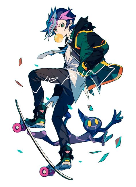 Hello!~ Cartoon Art Male, Yusaku Fujiki, Art Male, Male Characters, Anime Character, Cartoon Art, Skateboard, Anime, White