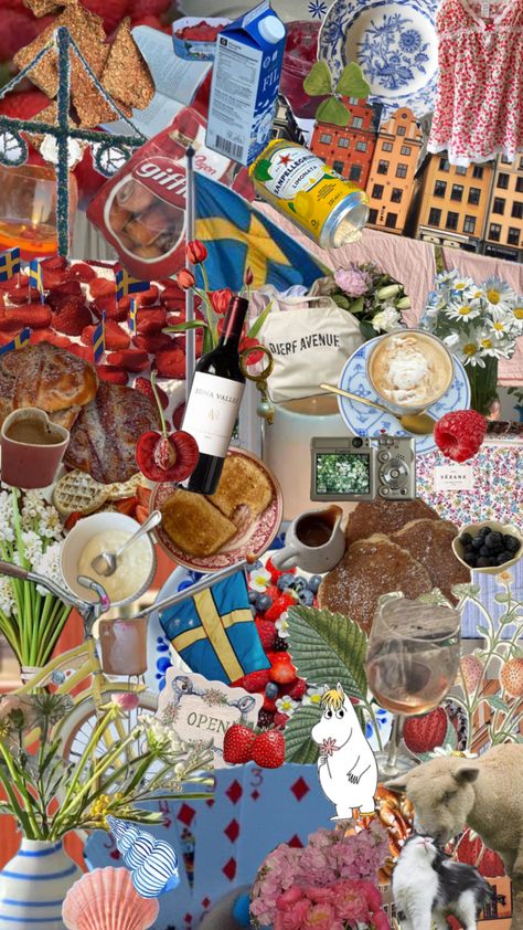 #swedishsummer #summer #summeraesthetic #summermoodboard #scandinavian #scandinaviansummer #swedish #sweden #scandinavia #visionboard #midsommar #midsummer Swedish Aesthetic, Sweden Aesthetic, Swedish Dress, Swedish Wallpaper, Perfect Road Trip, Sweden Travel, Scandinavia Travel, Nordic Countries, Homescreen Wallpaper