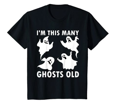 PRICES MAY VARY. This makes great gifts idea for 4th bday for toddler who love ghosts. Your son or daughter is soon turning 4 then grab this for 4th birthday. Match this with your halloween birthday party decorations. Perfect for 4 yrs old cool ghost This makes great halloween costume this many ghosts old boys girls. Booo I'm 4 Year Old Boy Ghost Old 4th Birthday Kids Lightweight, Classic fit, Double-needle sleeve and bottom hem Halloween Birthday Party Decorations, Cool Ghost, Great Halloween Costumes, Halloween Birthday Party, Birthday Kids, Birthday Halloween Party, T Shirt Image, Halloween Birthday, 4th Birthday