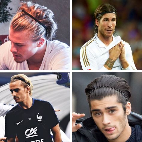 Cintas, diademas deportivas y accesorios para hombres de pelo largo Headband Hairstyles Men, Soccer Headbands, Long Haircut, Beard Haircut, Cabello Hair, Boys Hair, Asoiaf Art, Jordan Shoes Girls, Men Haircut Styles