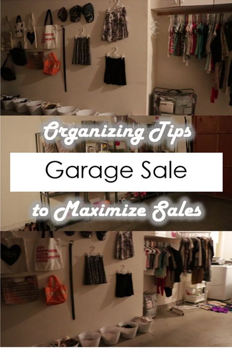 Here is how to organize a garage sale to maximize profits! Garage Sale Ideas Display Clothing Racks, Garage Sale Ideas Display Boutique, Rummage Sale Ideas Display, Garage Sale Ideas Display, Organize A Garage, Garage Sale Organization, Leftover Storage, Garage Sale Tips, Rummage Sale