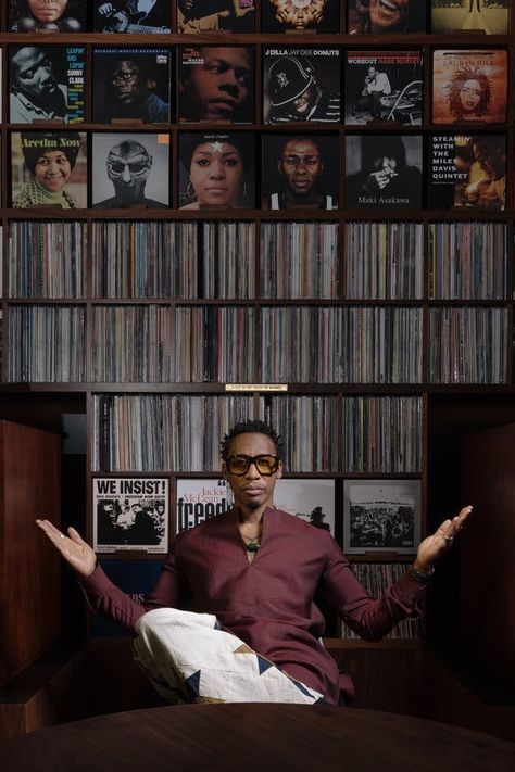 Raphael Saadiq Finally Put His Past on the Record  On his first album in eight years, named after his brother “Jimmy Lee,” the singer and producer brings his family’s tragedies into his music. Raphael Saadiq, Vinyl Record Room, Cranes In The Sky, The Stylistics, Solar Return, Record Room, Listening Room, Vinyl Storage, Chosen Family