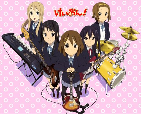 K On Pfp, K-on! Mio, Anime Wall Prints !!, Outdoor Furniture Cover, Anime Fr, Kyoto Animation, K On, Table And Chair Set, Pink Posters