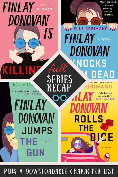 Ready for an epic book adventure? Join us for a helpful summary of the Finlay Donovan books by Elle Cosimano. Since these books are all connected in one big plot, you need this recap! Get the insider's scoop on the characters, plot twists, and everything in between. Dive into the thrilling world of Finlay Donovan today. Save the pin and read the post! 😎🚗 Finlay Donovan, Thriller Books To Read, Suspenseful Books, Character List, Janet Evanovich, Suspense Books, Great Books To Read, Thriller Books, Psychological Thrillers