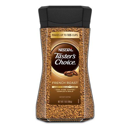 NESCAF Taster's Choice French Roast Medium Dark Roast delivers bold, complex flavor in every cup. Crafted with 100% real coffee, you can taste the quality instantly. We use only the highest quality, responsibly sourced arabica and robusta coffee beans and carefully roast them to capture each blends full flavor and aroma. Savor an irresistible cup of coffee, instantly with the worlds best-selling coffee brand,* NESCAF. *Based on 2020 global retail sales data reported by independent research compa Tasters Choice Coffee, Nescafe Instant Coffee, French Roast Coffee, Robusta Coffee, Coffee Jar, Coffee Prices, Coffee Jars, French Roast, Real Coffee