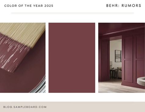 Discover 2025's Trendiest Paint Colors and Hues Black Cherry Paint Color, Black Cherry Paint, Trendy Paint Colors, Dutch Boy Paint, Ceiling Paint, Paint Trends, Trending Paint Colors, Behr Paint, Decorating Advice