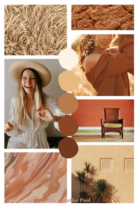 Brown Color Mood Board, Earthy Feminine Colour Palette, Earth Tone Branding Board, Feminine Earthy Color Palette, Earth Tone Mood Board, Warm Earth Tone Color Palette, Earthy Mood Board, Warm Brown Color Palette, Warm Earthy Color Palette