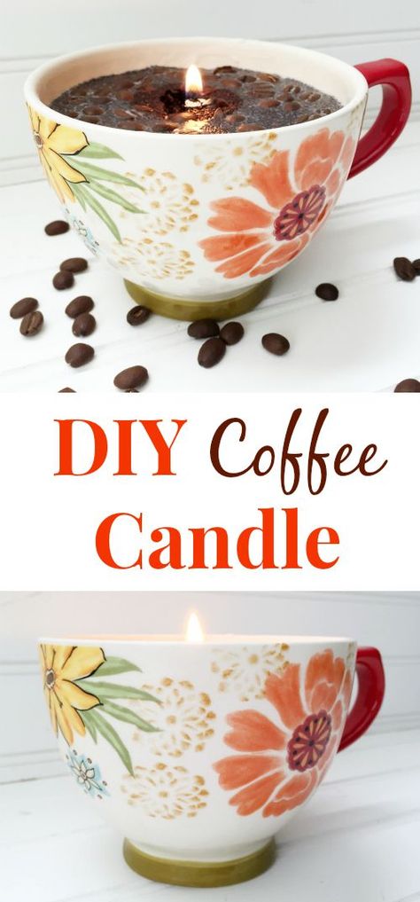 Diy Coffee Candle, Hand Dipped Candles, Lemon Candle, Candle Making Business, Food Candles, Coffee Candle, Candle Craft, Homemade Candles, Inviting Home