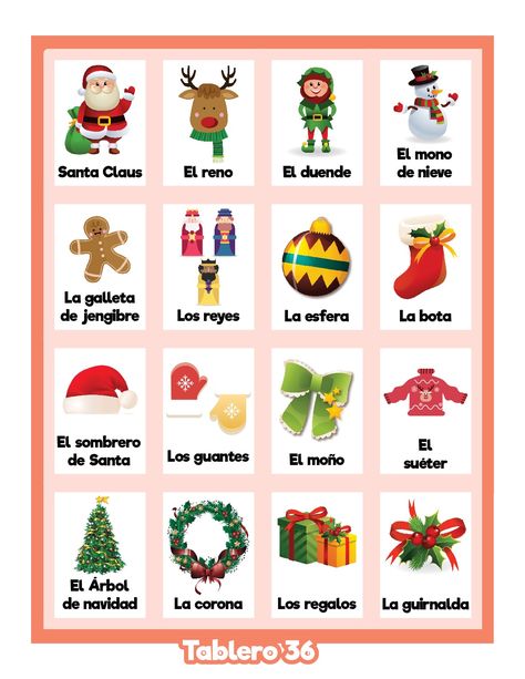 Loterías y bingos para jugar con motivos navideños -Orientacion Andujar Loteria Cards, Family Christmas Party, Christmas Feeling, Christmas Nativity, Christmas Games, Winter Crafts, Christmas Table Decorations, Summer Crafts, Xmas Crafts