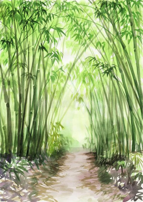 Vintage Bicycle Art, Tanaman Air, Bicycle Art Print, Forest Drawing, Painted Bamboo, Bamboo Art, Small Art Prints, Painting Subjects, Bicycle Art