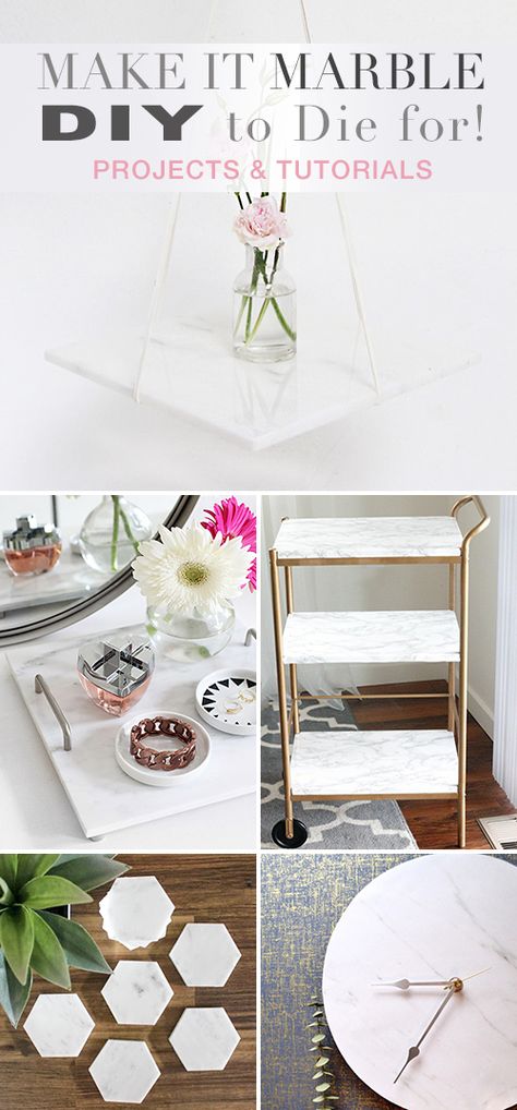 DIY Projects made with Marble or Marble Look Materials! Great projects and tutorials for making place cards, coasters, trays, tables, clocks & more from marble or marble like materials! #DIY #marbleprojects #DIYmarbleprojects #DIYhomedecor Diy With Marble Pieces, Marble Diy Projects, Diy Marble Crafts, Flat Marble Crafts, Serving Board Diy, Marble Diy, Craft Organization Diy, Marble Serving Boards, Marbles Crafts