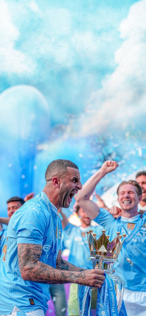 #manchestercity #premierleague #champions #wallpapers Manchester City Wallpaper, Kyle Walker, Man City, City Wallpaper, Manchester City, Premier League, Manchester, Football, Wallpapers