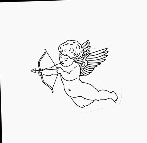 Pin by Carmen Oltra on Tatuajes | Cupid tattoo, Cherub tattoo, Sketches Datum Tattoo, Cupid Tattoo, Cherub Tattoo, Tato Henna, Kunst Tattoos, Inspiration Tattoos, Traditional Tattoo Art, Line Art Tattoos, Tattoo Flash Art