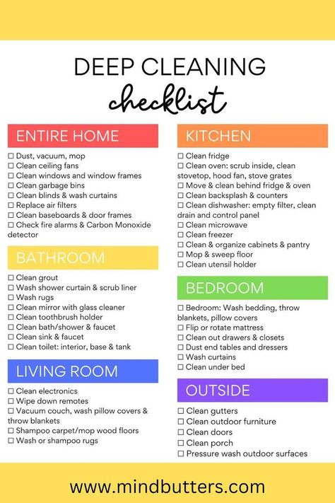 #Ideas #HomeTrends #Inspo #Inspiration #CreativeIdeas #Motivation #Trends Step By Step Cleaning House, Cabin Cleaning Checklist, Deep Cleaning House Checklist For Maid, Step By Step Cleaning Room, Cleaning List By Room Step By Step, Deep Cleaning House Checklist By Room, Cleaning Step By Step, House Deep Clean, Deep Cleaning House Checklist