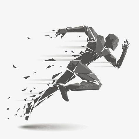 Symbole Tattoo, Runner Tattoo, Running Illustration, Running Tattoo, Running Logo, Running Art, Illustration Kunst, Running Silhouette, Geometric Illustration